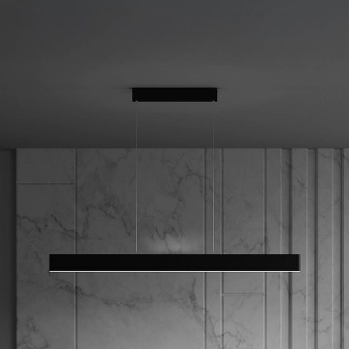 Maytoni LED hanglamp Step, zwart, 118,5 cm, 3.000 K, aluminium