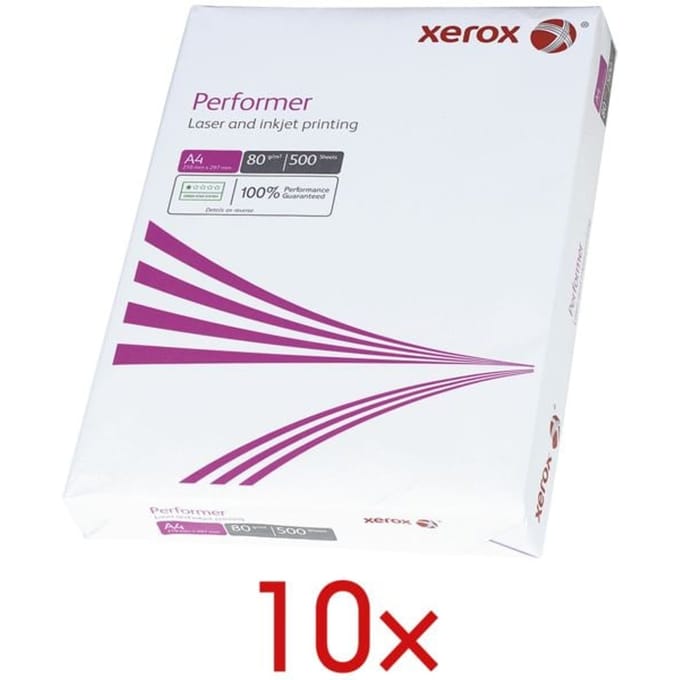 Xerox Kopieerpapier Performer - ECF - A4-formaat - 80 g/m² - wit - 5 x 500 vellen