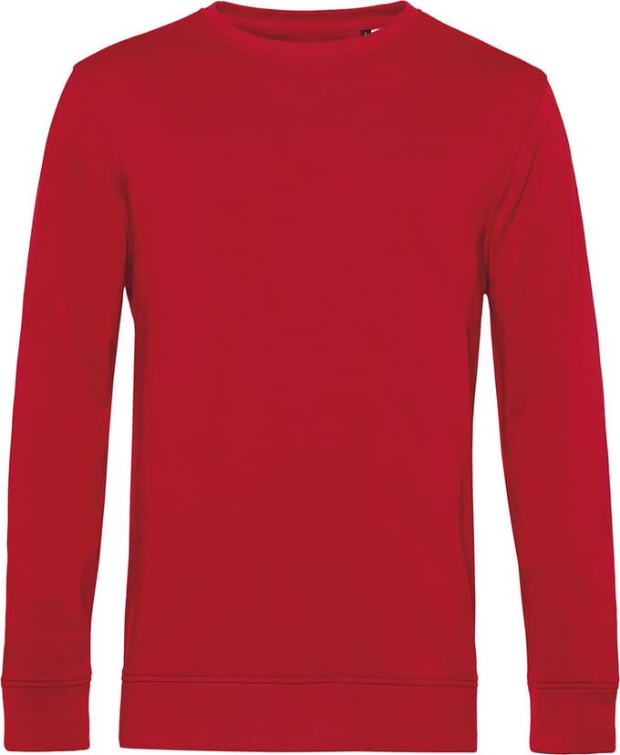 Organic Inspire Crew Neck Sweater B&C Collectie Rood maat S