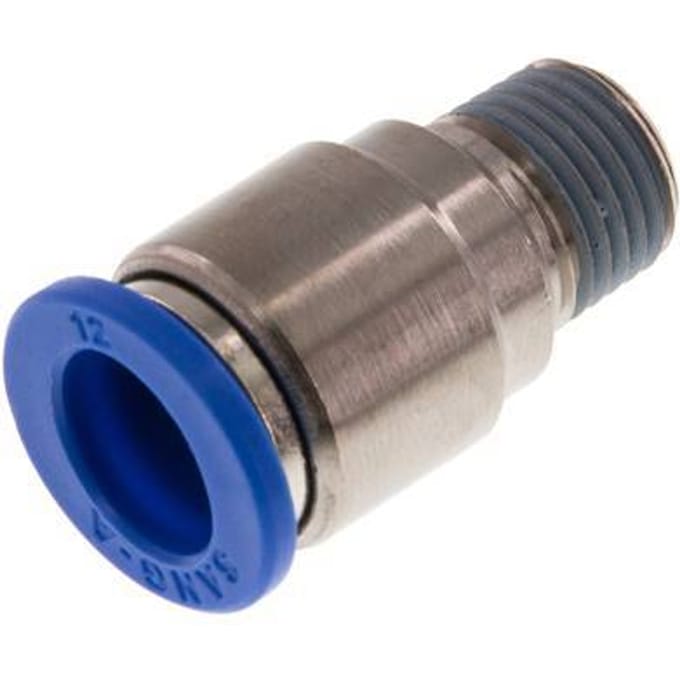 12mm x R1/4'' Messing/PA 66 Insteekfitting Buitendraad Binnenzeskant NBR [2 Stuks]