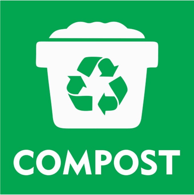 CombiCraft Bordje Afval Compost - 10x10 cm