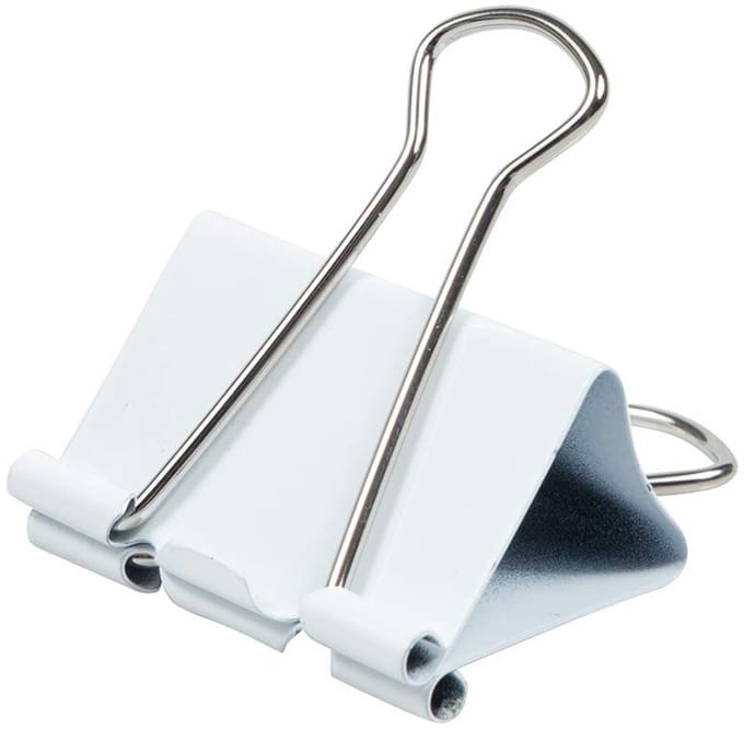 Papierklemmen wit | Foldbackclip | 25MM breed | 160 stuks