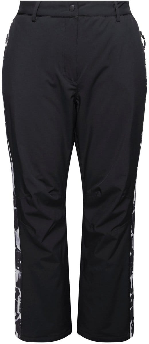 Ulla Popken - Dames - HYPRAR functionele broek waterdicht klittenband - Zwart - Maat 44