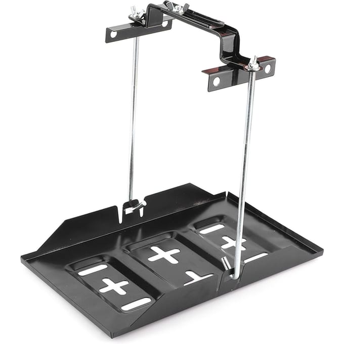 Kit Support Plateau Batterie de Stockage Support de Fixation Pince de Maintien Support Accessoire Voiture 27CM 27cm/10.6in black