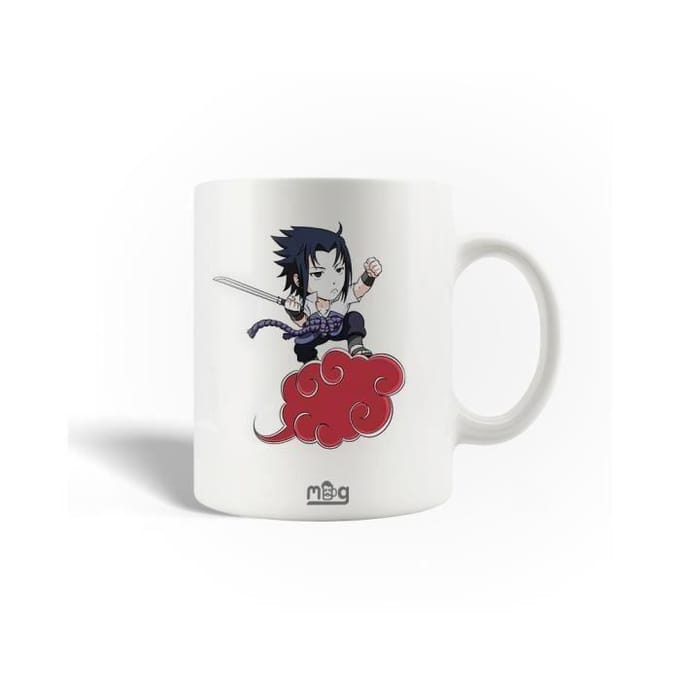 Mug en Céramique - Naruto - Sasuke - 30cl - Compatible Lave-Vaisselle - Blanc
