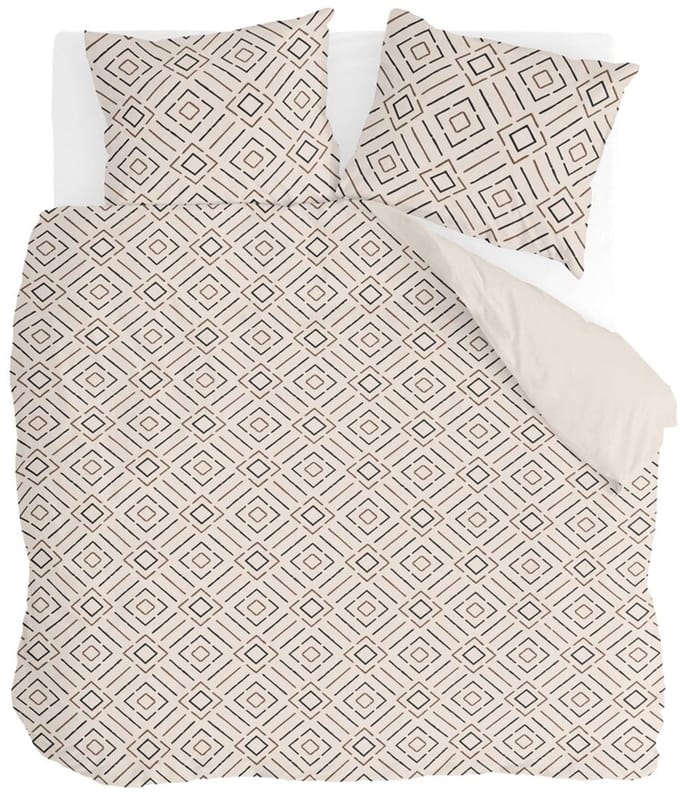 Byrklund Dekbedovertrek Vivid Lines - 200x220 - 100% Polyester - Beige