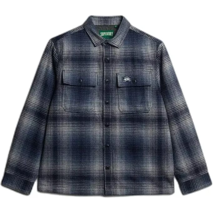 Superdry - Wollen Miller Overshirt - Heren - Lange mouwen shirts