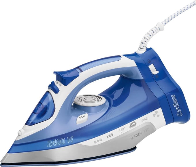 Clatronic DB 3706 - Stoomstrijkijzer - Wit, Blauw 2400 W