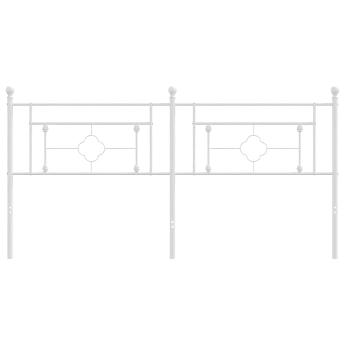vidaXL - Vervangend - hoofdbord - 180 - cm - metaal - wit