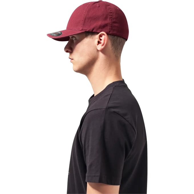 Urban Classics - Garment Washed Dad Flexfit pet - S/M - Rood