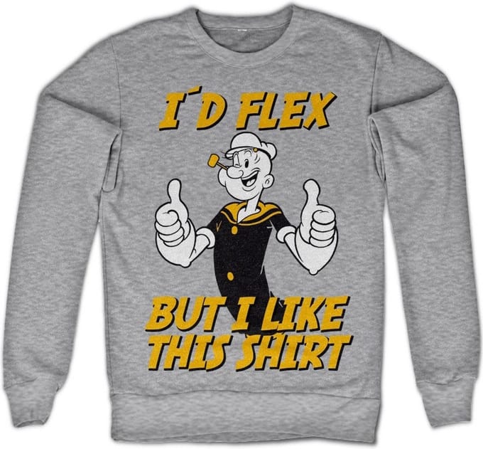 Popeye I'd Flex-sweatshirt, heathergrijs