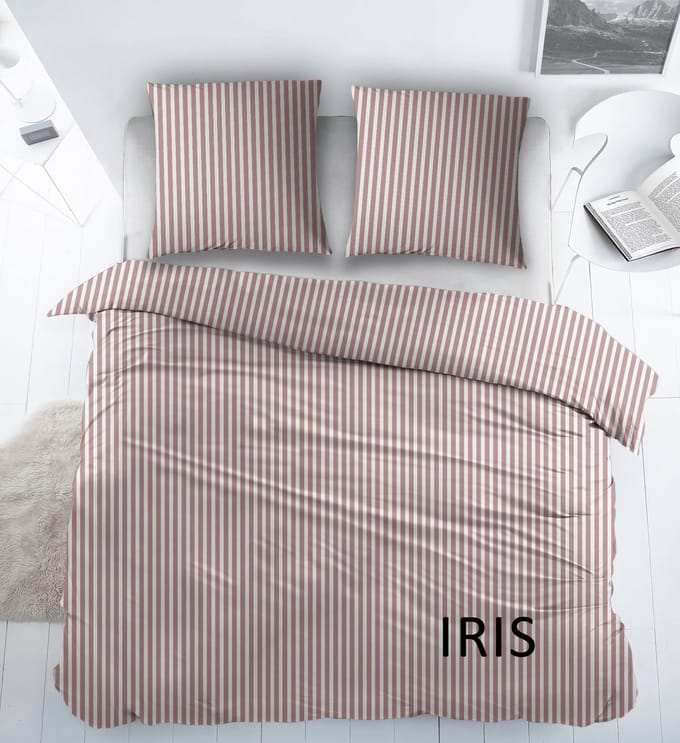 Sleepnight Dekbedovertrek Flanel Iris Roze - 140 x 200/220 cm + 1 kussensloop - [Roze]