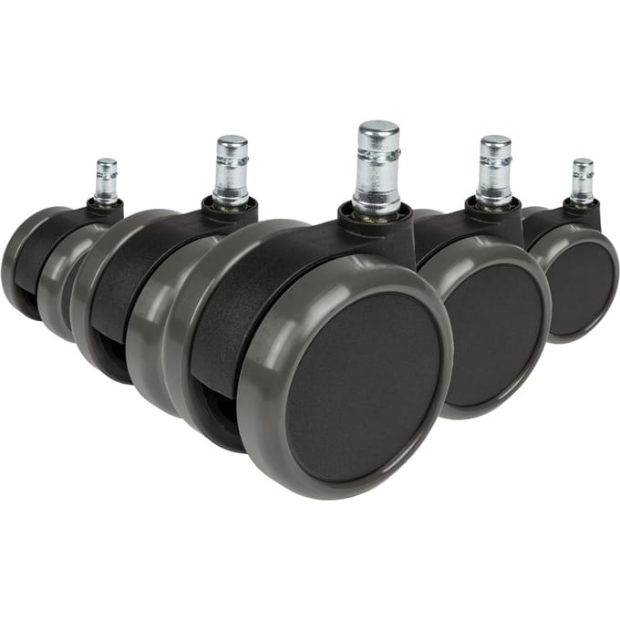 5x bureaustoelwielen voor harde vloeren (11mm / 65mm) hjh OFFICE
