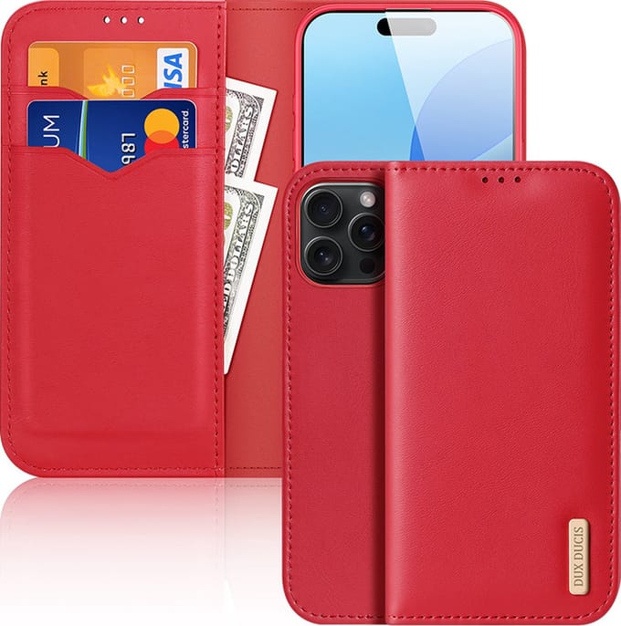Dux Ducis - Telefoonhoesje geschikt voor Apple iPhone 16 Pro Max - Hivo Series Case - Rood