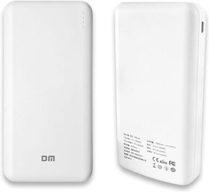 DrPhone PB2 - Nood 20000 MAH Powerbank – Externe Batterij - 74Wh – 2X USB 2.0 2.1A – Input USB-C + Micro USB - Wit