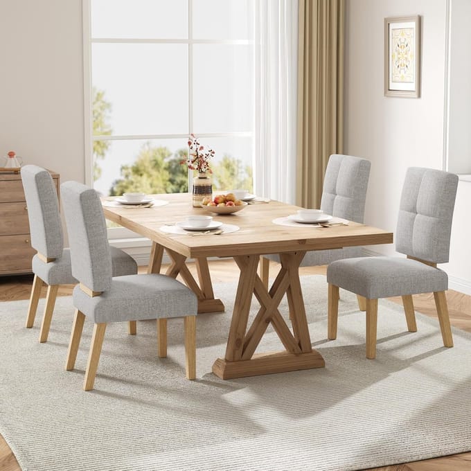 Eetkamerstoelen Set van 4 – Ergonomisch – Grijs – Industrohome