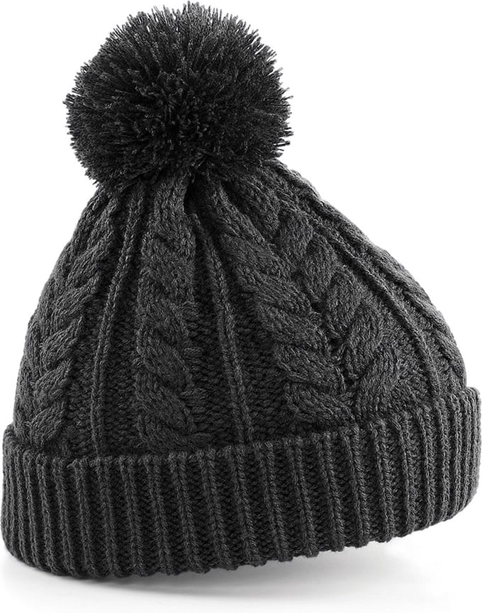 Comfortabele 'Pom Pom' Beanie Wintermuts Grijs (95112)