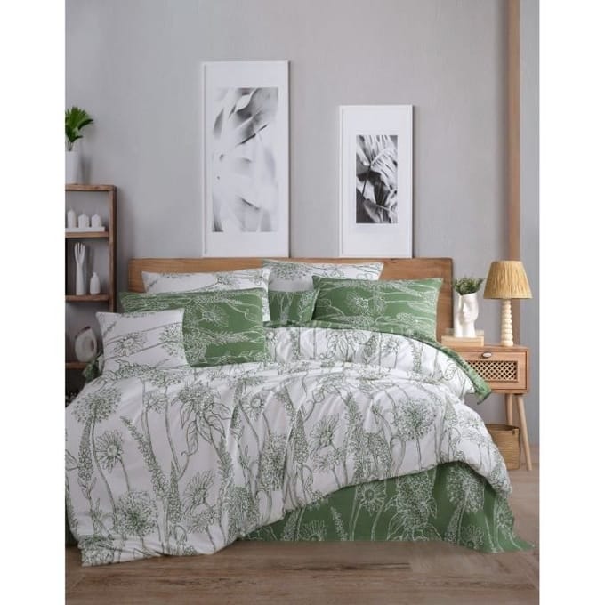 Beddengoed set - 1 dekbedovertrek 220 x 240 cm + 2 kussenslopen 60 x 60 cm - 100% percal katoen - Wit wit