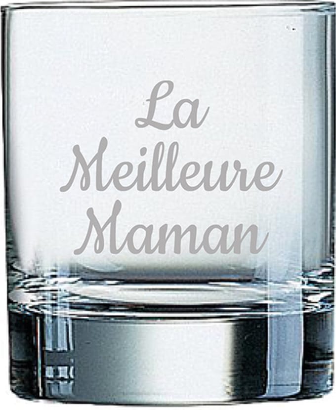 Whiskeyglas gegraveerd - 20cl - La Meilleure Maman