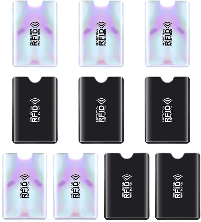 Dailygoods- Kaarthouder Rfid Blokkeren - Kleurrijke Mouwen - Set van