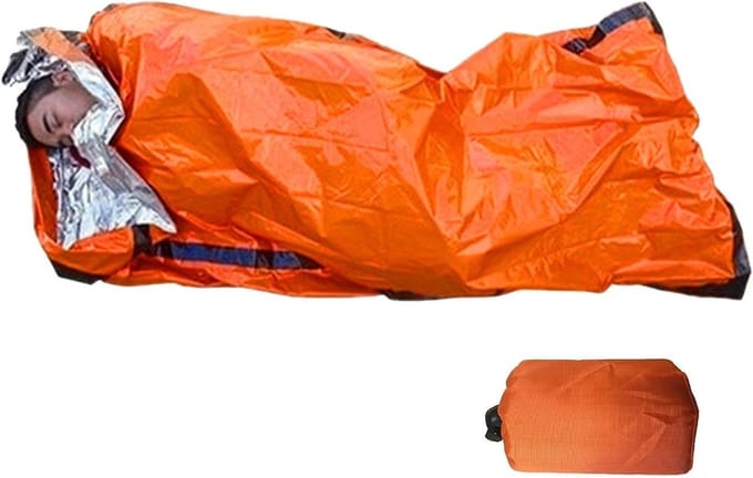 Survival Slaapzak - Nooddeken Shelter - Buiten Bescherming - Waterdicht Winddicht - Compact Ontwerp - Oranje