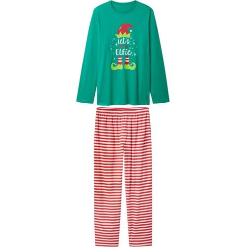ESMARA MEN Heren kerstpyjama (Groen, S)