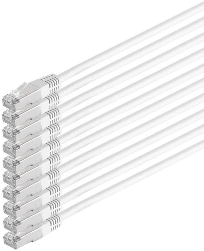 Patchkabel cat 6 S/FTP PIMF HF VE10 weiß 1m