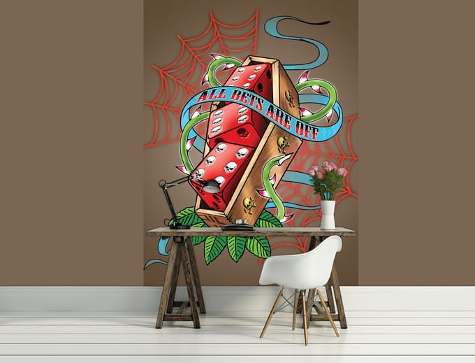 Dice Web Death Photo Wallcovering