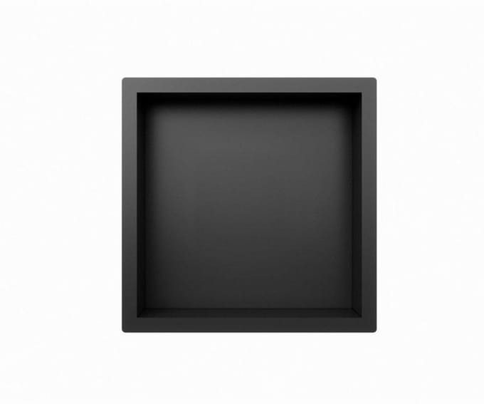 FugaFlow Arcas Inbouwnis badkamer - 30x30x10cm - mat zwart