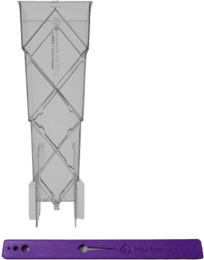 Het Nieuwe Licht ® - Kaarsenmal - Triangel 75x45x200mm + Pitklem