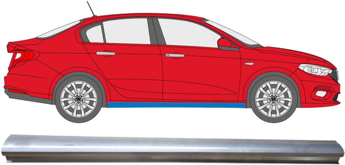 Reparatie dorpel onderste deel voor Fiat Tipo 2016- / Rechts