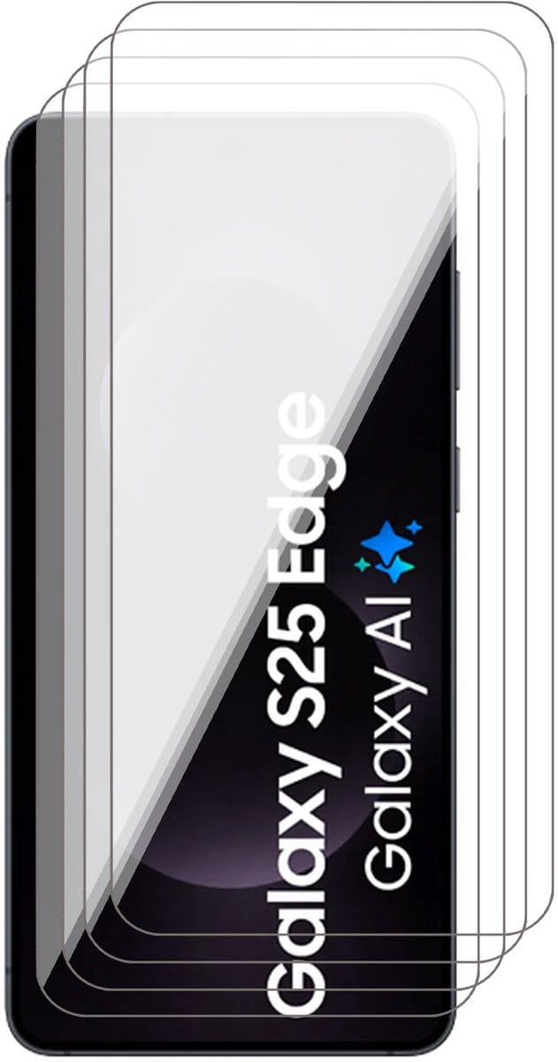 Screenprotector geschikt voor Samsung Galaxy S25 Edge - 4x Glas Screen Protector