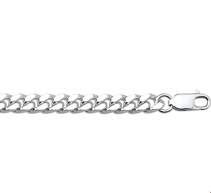 Zilveren Collier geslepen gourmet 5 1001808 60 cm