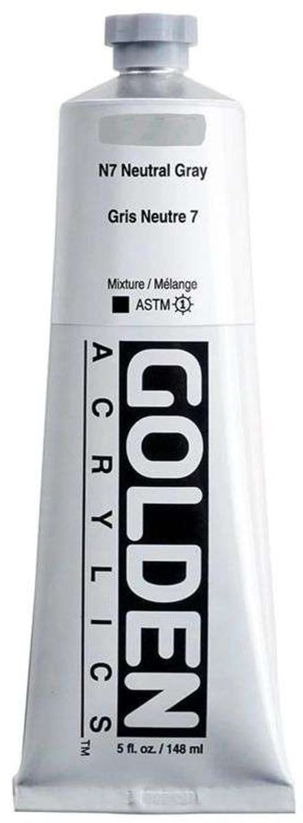 Golden Heavy Body Acrylverf N7 Neutraal Grijs 148 ml