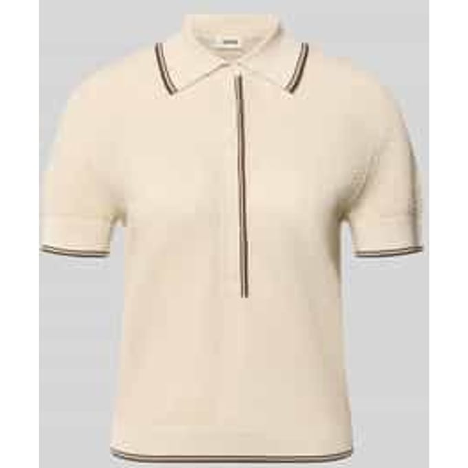 Gebreid shirt met polokraag en knoopsluiting model 'MEROPE'