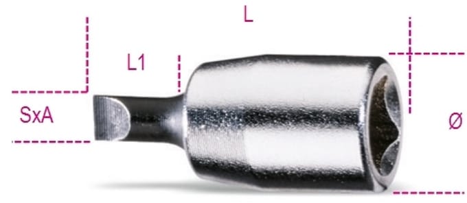 Schroevendraaierdoppen voor sleufschroeven 900LP 0,8X4