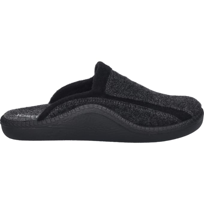 Josef Seibel Monaco H12 Titan Combi Open Pantoffels Grijs/Zwart Vilt Heren