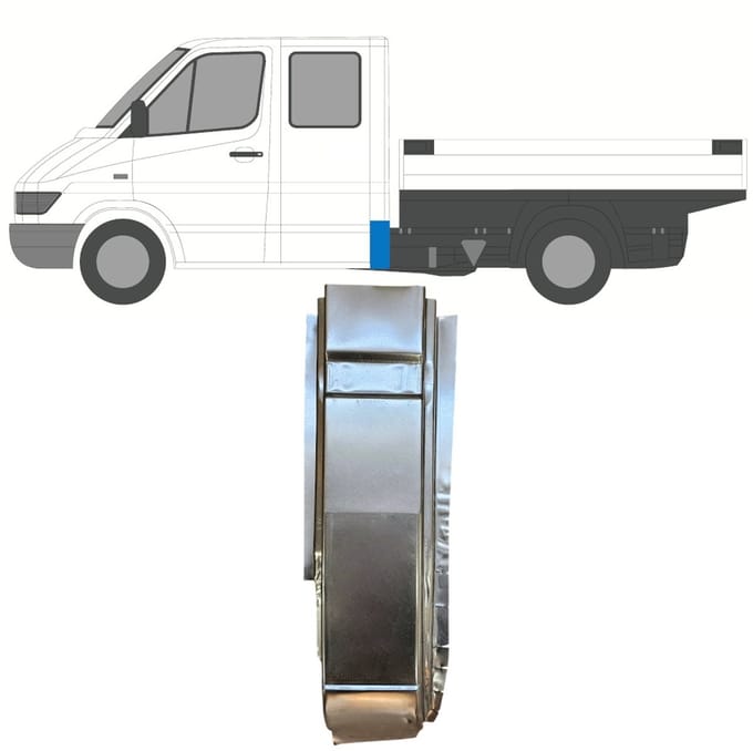Reparatiepaneel achter hoek voor Mercedes Sprinter 1995-2006 / Links