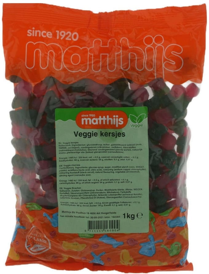 Matthijs - Veggie - Zure Kersjes - 1 kg
