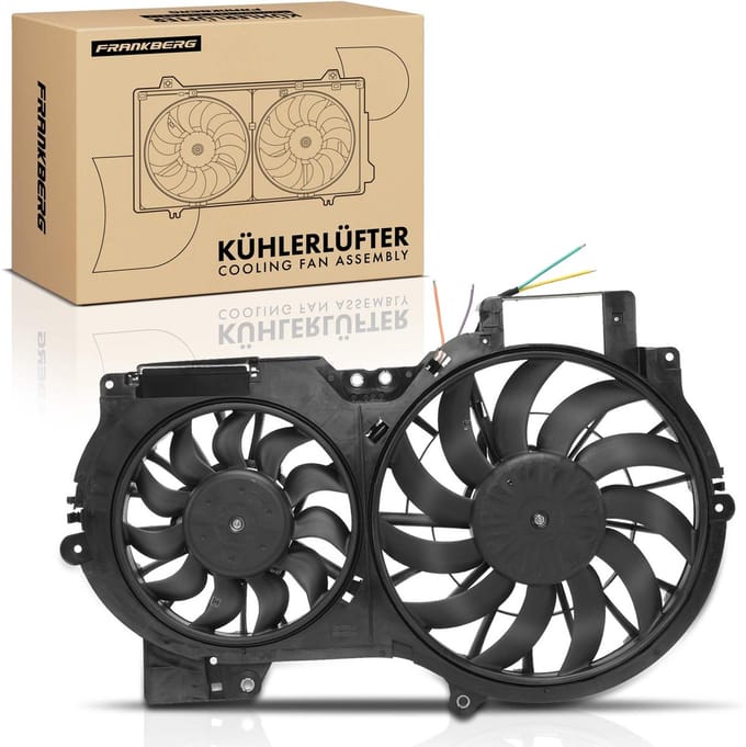 Frankberg 1x Motorradiator dubbelventilator