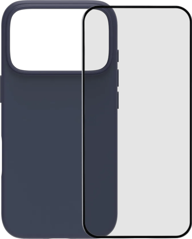BlueBuilt Protective Back Cover met MagSafe iPhone 17 Pro Blauw + iPhone 17 Pro Screenprotector Glas