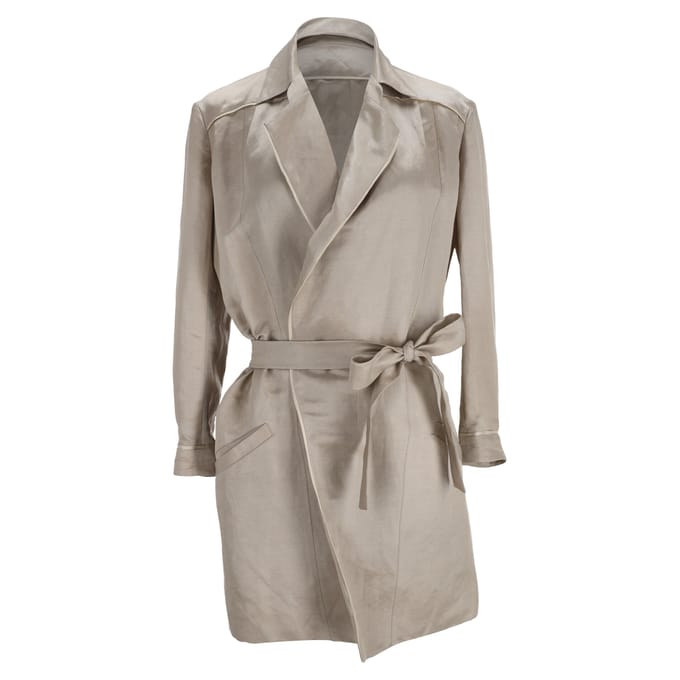 Nina Ricci jas met riem in beige linnen