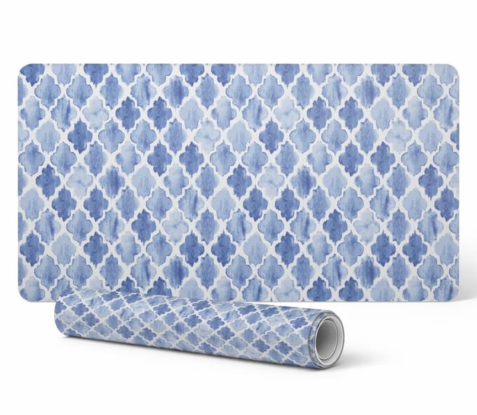 Vinyl bureauonderlegger met stijlvolle Marokkaanse print 120x60 cm
