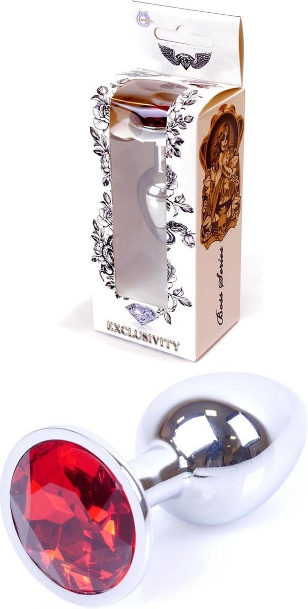 Bossoftoys - Plug - Zilver - anaal - Rood - 64-00016