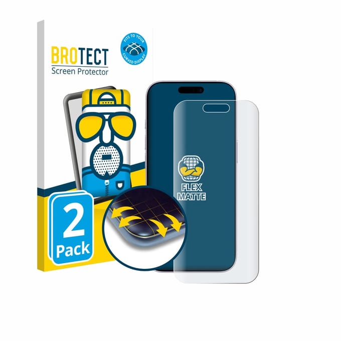 BROTECT - Screenprotector voor Apple iPhone 17 - Folie Beschermfolie matte volledig dekking 2 Stuks