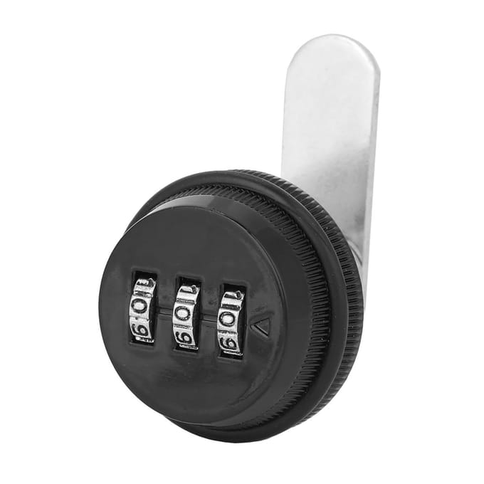 Zinklegering Wachtwoordcombinatie Camlock Locker Drie cijferige Wachtwoordcode Beschermer(Zwart) black