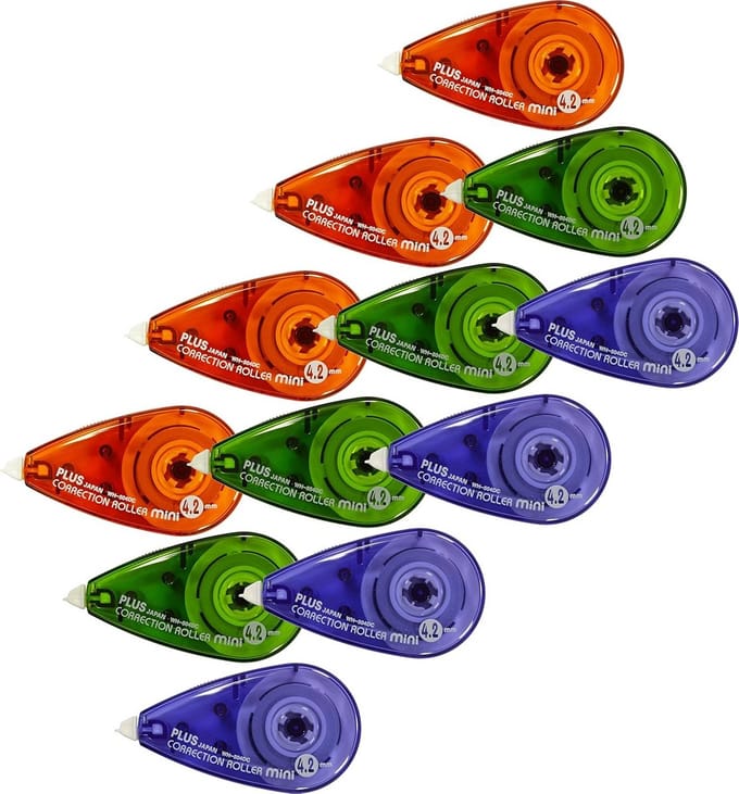 Mini Correctieroller 4 stuks, 6 m x 4,2 mm, Handig en Krachtig, 2+1 Gratis