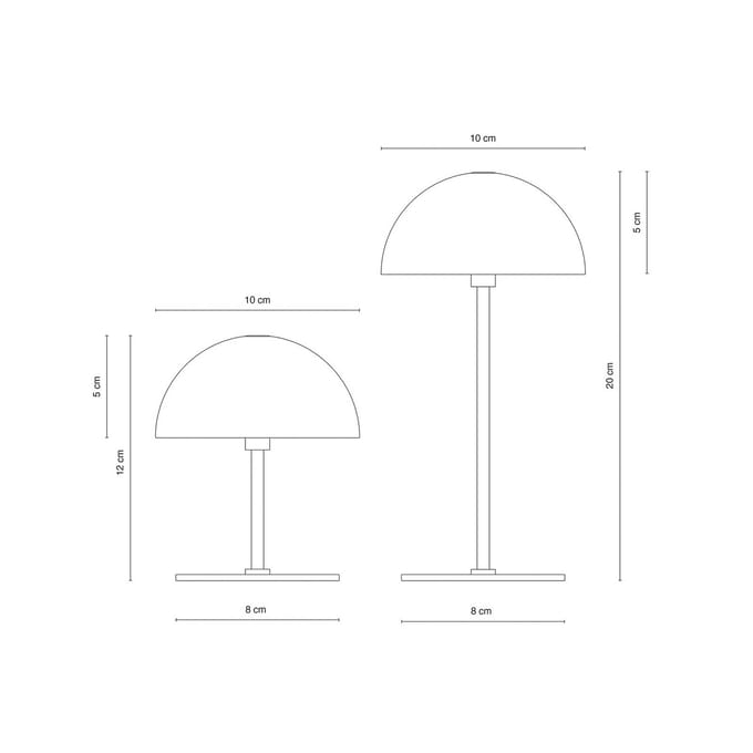 Dyberg Larsen ALONG Mini Tafellamp LED 2 Stuks Oranje/ Messing
