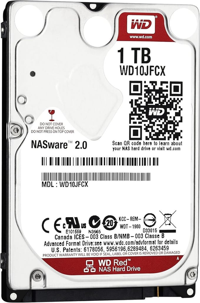 Interne Harde Schijf 1TB 5400rpm 2.5 inch SATA III voor NAS