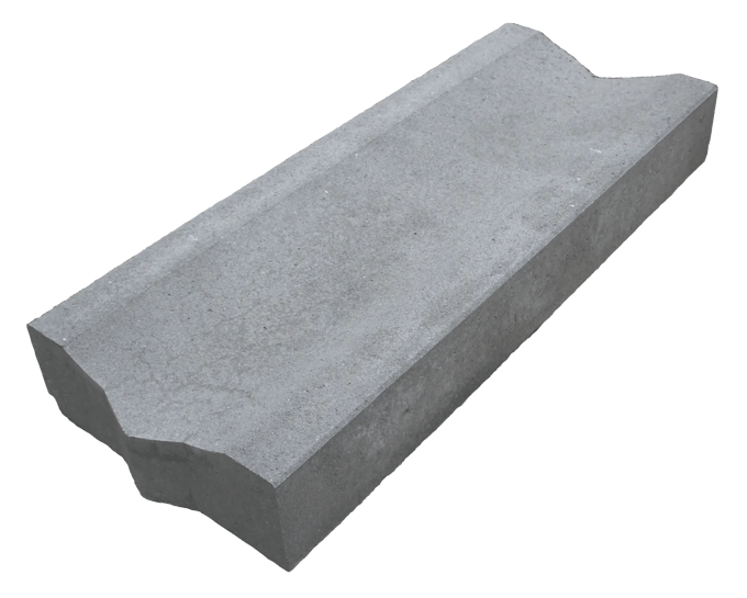 Molgootelement 40x12,5x100 holling is 26/4 grijs